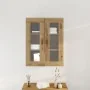 Armario de Pared con Puertas de Cristal Roble Artesano 69,5x34x90 cm von , Sideboards - Ref: Foro24-862160, Preis: 100,30 €, ...