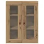Armario de Pared con Puertas de Cristal Roble Artesano 69,5x34x90 cm von , Sideboards - Ref: Foro24-862160, Preis: 100,30 €, ...