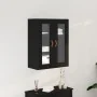 Gabinete Montado en la Pared con Puertas de Vidrio Roble Negro 69,5x34x90 cm | Foro24.es | Tu tienda online para hogar, jardín y más Foro24.es