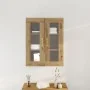 Armario de pared de con puertas de vidrio roble artesanal 69,5x34x90 cm | Foro24.es | Tu tienda online para hogar, jardín y más Foro24.es