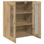 Armario de pared de con puertas de vidrio roble artesanal 69,5x34x90 cm | Foro24.es | Tu tienda online para hogar, jardín y más Foro24.es