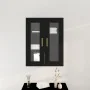 Cabinet montado en la pared de con puertas de vidrio en roble negro 69,5x34x90 cm | Foro24.es | Tu tienda online para hogar, jardín y más Foro24.es