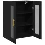 Cabinet montado en la pared de con puertas de vidrio en roble negro 69,5x34x90 cm | Foro24.es | Tu tienda online para hogar, jardín y más Foro24.es