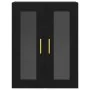Cabinet montado en la pared de con puertas de vidrio en roble negro 69,5x34x90 cm | Foro24.es | Tu tienda online para hogar, jardín y más Foro24.es