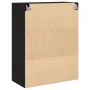 Cabinet montado en la pared de con puertas de vidrio en roble negro 69,5x34x90 cm | Foro24.es | Tu tienda online para hogar, jardín y más Foro24.es