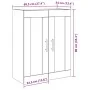 Cabinet montado en la pared de con puertas de vidrio en roble negro 69,5x34x90 cm | Foro24.es | Tu tienda online para hogar, jardín y más Foro24.es