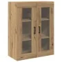 Gabinete Suspendido con Puertas de Vidrio Roble Artesanal 69.5x34x90 cm | Foro24.es | Tu tienda online para hogar, jardín y más Foro24.es