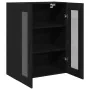 Gabinete Montado en la Pared con Puertas de Vidrio Roble Negro 69.5x34x90 cm | Foro24.es | Tu tienda online para hogar, jardín y más Foro24.es