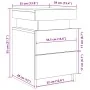 Cabinet de Noche con Luces LED Negro Roble 35x39x55 cm | Foro24.es | Tu tienda online para hogar, jardín y más Foro24.es