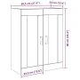 Gabinete Montado en la Pared con Puertas de Vidrio Roble Negro 69.5x34x90 cm | Foro24.es | Tu tienda online para hogar, jardín y más Foro24.es