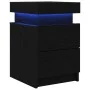 Cabinet de Noche con Luces LED 2 pcs Negro Roble 35x39x55 cm by , Nightstands - Ref: Foro24-862179, Price: 140,01 €, Discount...