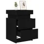 Cabinet de Noche con Luces LED 2 pcs Negro Roble 35x39x55 cm by , Nightstands - Ref: Foro24-862179, Price: 140,01 €, Discount...