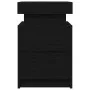 Cabinet de Noche con Luces LED 2 pcs Negro Roble 35x39x55 cm by , Nightstands - Ref: Foro24-862179, Price: 140,01 €, Discount...