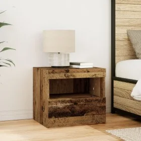 Cabinet de Noche con Luces LED Madera Vieja
