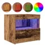 Armarios de Noche con Luces LED 2 pcs Madera Vieja 50x40x45 cm | Foro24.es | Tu tienda online para hogar, jardín y más Foro24.es