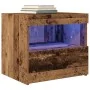 Armarios de Noche con Luces LED 2 pcs Madera Vieja 50x40x45 cm | Foro24.es | Tu tienda online para hogar, jardín y más Foro24.es
