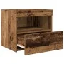 Armarios de Noche con Luces LED 2 pcs Madera Vieja 50x40x45 cm | Foro24.es | Tu tienda online para hogar, jardín y más Foro24.es