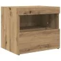 Mesa de Noche con Luces LED en Roble Artesanal 50x40x45 cm | Foro24.es | Tu tienda online para hogar, jardín y más Foro24.es