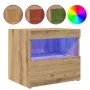 Mesa de Noche con Luces LED en Roble Artesanal 50x40x45 cm | Foro24.es | Tu tienda online para hogar, jardín y más Foro24.es