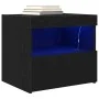 Cajones de Noche con Luces LED 2 pcs Negro Roble 50x40x45 cm | Foro24.es | Tu tienda online para hogar, jardín y más Foro24.es