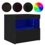 Cajones de Noche con Luces LED 2 pcs Negro Roble 50x40x45 cm | Foro24.es | Tu tienda online para hogar, jardín y más Foro24.es