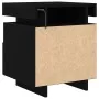 Cabinet de Noche con Luces LED Roble Negro 40x39x48,5 cm | Foro24.es | Tu tienda online para hogar, jardín y más Foro24.es