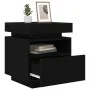 Gabinete de Noche con Luces LED 2 pcs Negro Roble 40x39x48.5 cm von , Nachttische - Ref: Foro24-862187, Preis: 132,39 €, Raba...