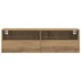 Gabinetes de TV 2 pcs de roble artesanal 100x30x30 cm de madera elaborada von , TV-Möbel - Ref: Foro24-862191, Preis: 101,06 ...