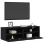 Gabinetes de Pared para TV 2 pcs Negro Roble 100x30x30 cm Madera Elaborada | Foro24.es | Tu tienda online para hogar, jardín y más Foro24.es