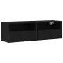 Gabinetes de Pared para TV 2 pcs Negro Roble 100x30x30 cm Madera Elaborada | Foro24.es | Tu tienda online para hogar, jardín y más Foro24.es