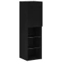 Cabinet de TV LED Negro Roble 30,5x30x102 cm Madera elaborada | Foro24.es | Tu tienda online para hogar, jardín y más Foro24.es