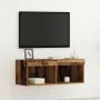 Mueble de pared para TV con luces LED de madera envejecida 80x30x30 cm von , TV-Möbel - Ref: Foro24-862200, Preis: 49,39 €, R...