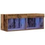 Mueble de pared para TV con luces LED de madera envejecida 80x30x30 cm von , TV-Möbel - Ref: Foro24-862200, Preis: 49,39 €, R...