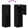 Gabinete de TV LED 2 pcs Negro Roble 30,5x30x102 cm Madera elaborada | Foro24.es | Tu tienda online para hogar, jardín y más Foro24.es