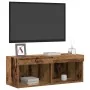 Gabinetes de pared para TV con luces LED 2 pcs Madera vieja 80x30x30 cm | Foro24.es | Tu tienda online para hogar, jardín y más Foro24.es