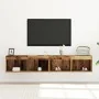 Gabinetes de pared para TV con luces LED 2 pcs Madera vieja 80x30x30 cm | Foro24.es | Tu tienda online para hogar, jardín y más Foro24.es