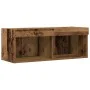 Gabinetes de pared para TV con luces LED 2 pcs Madera vieja 80x30x30 cm | Foro24.es | Tu tienda online para hogar, jardín y más Foro24.es