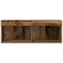 Gabinetes de pared para TV con luces LED 2 pcs Madera vieja 80x30x30 cm | Foro24.es | Tu tienda online para hogar, jardín y más Foro24.es
