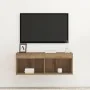 Gabinete de pared para TV con luces LED Roble Artesano 80x30x30 cm | Foro24.es | Tu tienda online para hogar, jardín y más Foro24.es