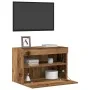 Mueble de TV de pared con luces LED Madera vieja 60x30x40 cm | Foro24.es | Tu tienda online para hogar, jardín y más Foro24.es