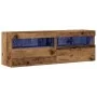 Muebles para TV con luces LED 2 piezas Madera antigua 60x30x40 cm | Foro24.es | Tu tienda online para hogar, jardín y más Foro24.es