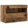 Mueble de TV de pared con luces LED Madera vieja 60x30x40 cm | Foro24.es | Tu tienda online para hogar, jardín y más Foro24.es