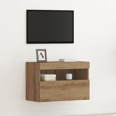 módulo de TV con luces LED Roble Artesano 60x30x40 cm | Foro24.es | Tu tienda online para hogar, jardín y más Foro24.es