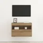 módulo de TV con luces LED Roble Artesano 60x30x40 cm | Foro24.es | Tu tienda online para hogar, jardín y más Foro24.es