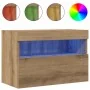 Gabinetes de TV con luces LED 2 pcs Roble artesanal 60x30x40 cm | Foro24.es | Tu tienda online para hogar, jardín y más Foro24.es