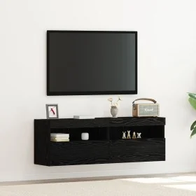 Gabinetes de pared para TV con luces LED 2 pcs