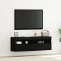 Gabinetes de pared para TV con luces LED 2 pcs Roble Negro 60x30x40 cm | Foro24.es | Tu tienda online para hogar, jardín y más Foro24.es