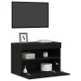 Gabinetes de pared para TV con luces LED 2 pcs Roble Negro 60x30x40 cm | Foro24.es | Tu tienda online para hogar, jardín y más Foro24.es