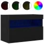 Gabinetes de pared para TV con luces LED 2 pcs Roble Negro 60x30x40 cm | Foro24.es | Tu tienda online para hogar, jardín y más Foro24.es