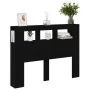 Cabecero LED Negro Roble 140x18,5x40 cm Madera elaborada by , Headboards and footboards - Ref: Foro24-862212, Price: 101,63 €...